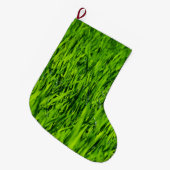 Große Grasblätter Großer Weihnachtsstrumpf (Vorderansicht (hängend))