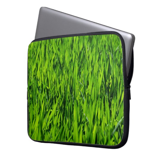 Große Grasblätter Laptopschutzhülle (Vorderseite Links)