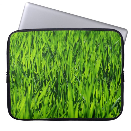 Große Grasblätter Laptopschutzhülle (Vorderseite)