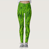Große Grasblätter Leggings (Vorderseite)