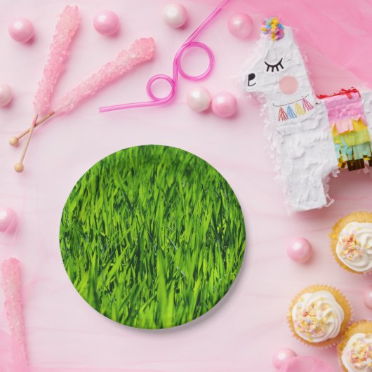 Große Grasblätter Pappteller (Party)