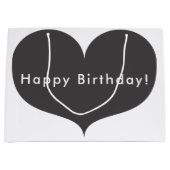 Große graue alles- Gute zum Geschenktüte (Vorderseite)