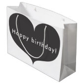 Große graue alles- Gute zum Große Geschenktüte (Rückseite Schrägansicht)