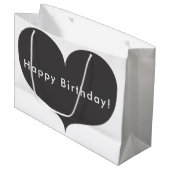 Große graue alles- Gute zum Große Geschenktüte (Vorderseite Schrägansicht)