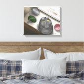 Große graue Katze. С gemütliches Bild. Leinwanddruck (Insitu (Schlafzimmer))