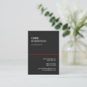 Große, graue rote Linie attraktive Visitenkarte (Stehend Vorderseite)