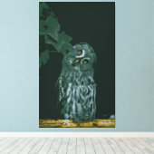 Große graue Schale gekreppte Leinwand Print (Insitu (Holzboden))