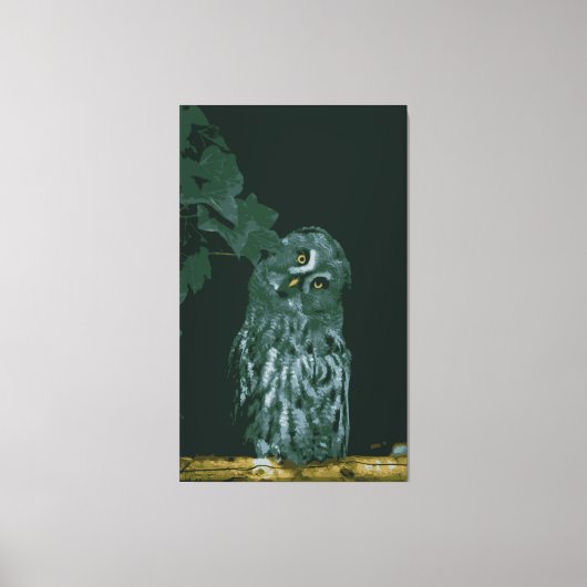 Große graue Schale gekreppte Leinwand Print (Vorderseite)