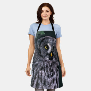 Große Graueule Halloween-Wildlife-Kunst Schürze