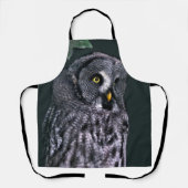 Große Graueule Halloween-Wildlife-Kunst Schürze (Vorderseite)