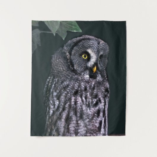 Große Graueule Halloween-Wildlife-Kunst Wandteppich (Vorderseite)