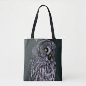 Große Graueule Halloween-Wildtierkunst Tasche (Vorderseite)