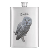 Große Grauschale Flachmann (Vorderseite)