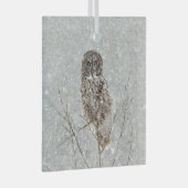 Große Grauschale im Winter Ornament Aus Glas (Vorderseite Rechts)