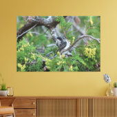 Große Grauvogel-Leinwand Leinwanddruck (Insitu (Wohnzimmer))