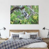 Große Grauvogel-Leinwand Leinwanddruck (Insitu (Schlafzimmer))