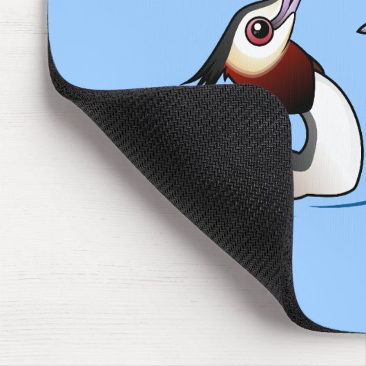 Große Grebes mit Haube in der Liebe Mousepad (Ecke)