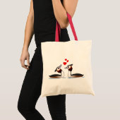 Große Grebes mit Haube in der Liebe Tragetasche (Vorderseite (Produkt))