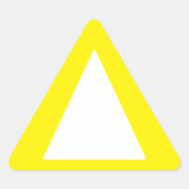 Große Grenzen - Gelber Warnhinweis Dreieckiger Aufkleber