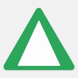 Große Grenzen - grünes Warnsignal Dreieckiger Aufkleber