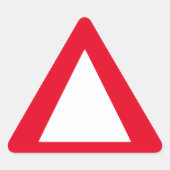 Große Grenzen - Rote Warnung Dreieckiger Aufkleber (Vorderseite)