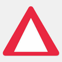 Große Grenzen - Rote Warnung Dreieckiger Aufkleber