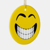 GROSSE GRINSEN-GESICHTS-VERZIERUNG KERAMIKORNAMENT (Rechts)