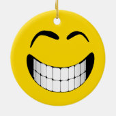 GROSSE GRINSEN-GESICHTS-VERZIERUNG KERAMIKORNAMENT (Hinten)