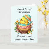 Große Große Osterkichel Breaking-Muschel Karte (Gelbe Blume)