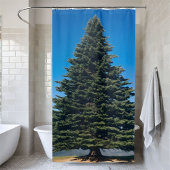 Große große Pinienwälder Natur Lover Woodland Fluc Duschvorhang