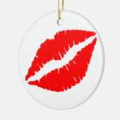 GROSSE, GROSSE UND GROSSE ROTE RUBY LIPS ORNANAMEN KERAMIK ORNAMENT (Links)