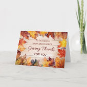 Große Großeltern Erntedank danken Karte (Vorderseite)