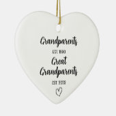 Große Großeltern Schwangerschaft Ankündigung Liebe Keramik Ornament (Rechts)