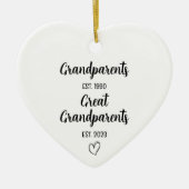 Große Großeltern Schwangerschaft Ankündigung Liebe Keramik Ornament (Vorne)