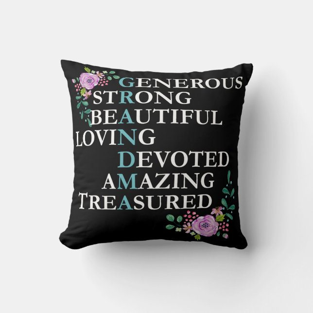 Große Großmutter-bestes Geschenk für Kissen (Vorderseite)