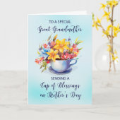 Große Großmutter-Cup des Segens am Muttertag Karte (Gelbe Blume)
