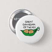 Große Großmutter der Zwillings-Hülse Button (Vorne & Hinten)