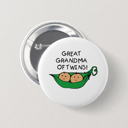 Große Großmutter der Zwillings-Hülse Button (Vorne & Hinten)