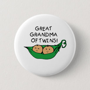 Große Großmutter der Zwillings-Hülse Button