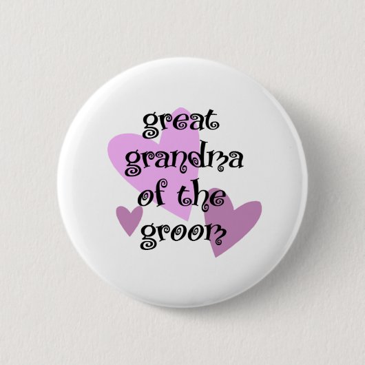 Große Großmutter des Bräutigams Button (Vorderseite)