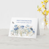 Große Großmutter Geburtstag Dusty Blue Wildblumen Karte (Gelbe Blume)