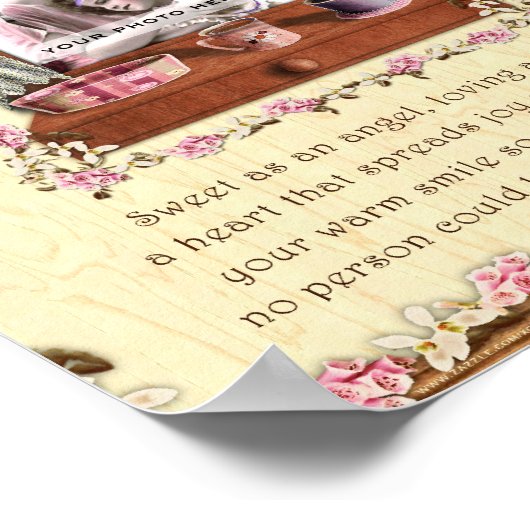 Große Großmutter-Print-Frame mit 8 x 10 Foto Poster (Ecke)