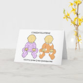 Große Großmutter von Twins Glückwunsch Karte (Gelbe Blume)