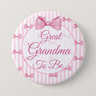 Große Großmutter, zum rosa Bogen-Babyparty-Knopf Button