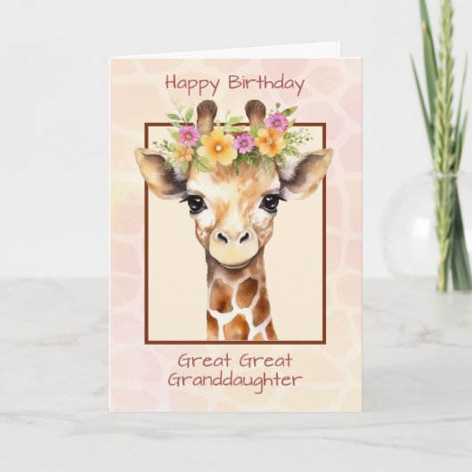Große Großtochter Geburtstag Sweet Safari Karte (Vorderseite)