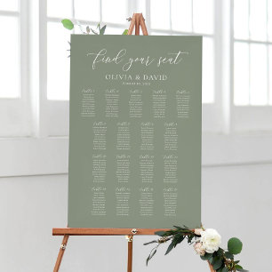 Größe Grün 17 Tische für die Sitzplatzierung Poster
