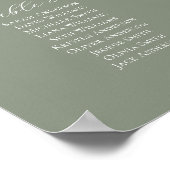 Größe Grün 25 Tische für Sitzplätze Poster (Ecke)