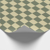 Größe Grün mit Vanilla Checked Pattern Geschenkpapier (Ecke)