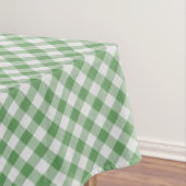 Große, grün-weiße Gingham-Karo-Muster Geometrie Tischdecke (Beispiel)