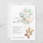 Größe Grün wir können frühzeitig neutrale Babydusc Einladung (Vorderseite)